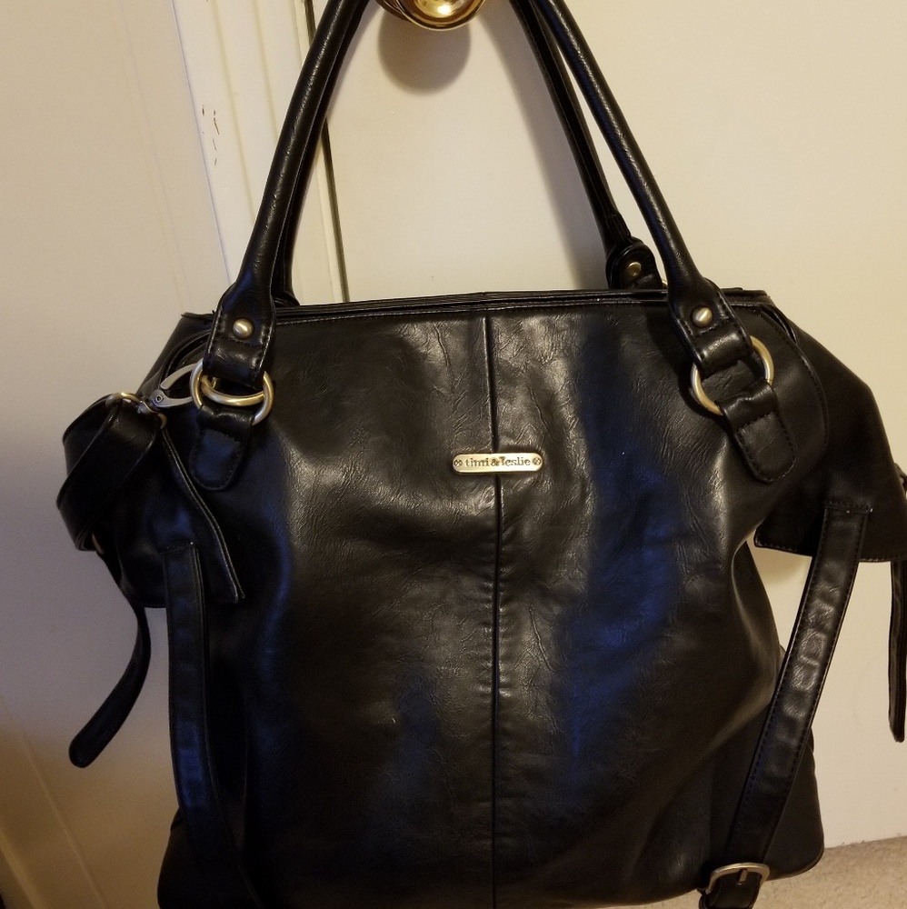 Timi & Leslie Leather Diaper Bag